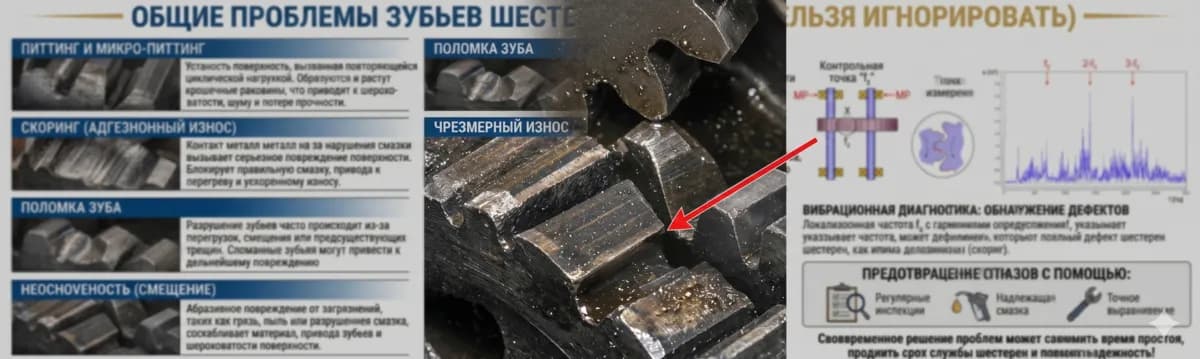 Редуктор диагностикасы: тістердің тозуы, питтинг және сооссыздық
