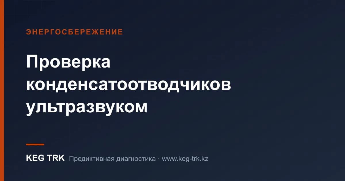 Пар ловушкаларын ультрадыбыспен тексеру: ақшаны өртемеу