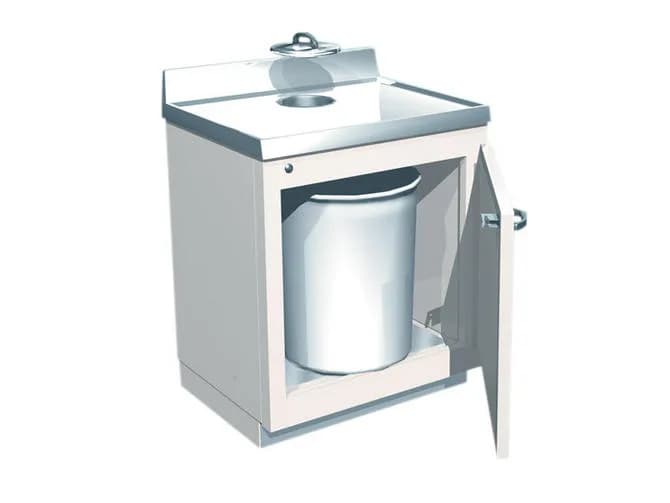 Lead-Lined Waste Cabinet — экранированный шкаф с мусорным ведром